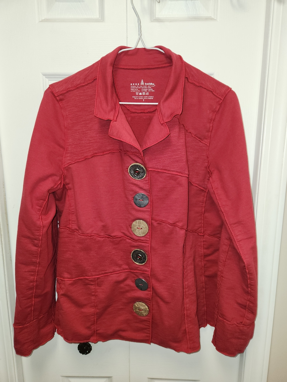 🍉Neon Buddha Button Front Jacket - Picture 2 of 7